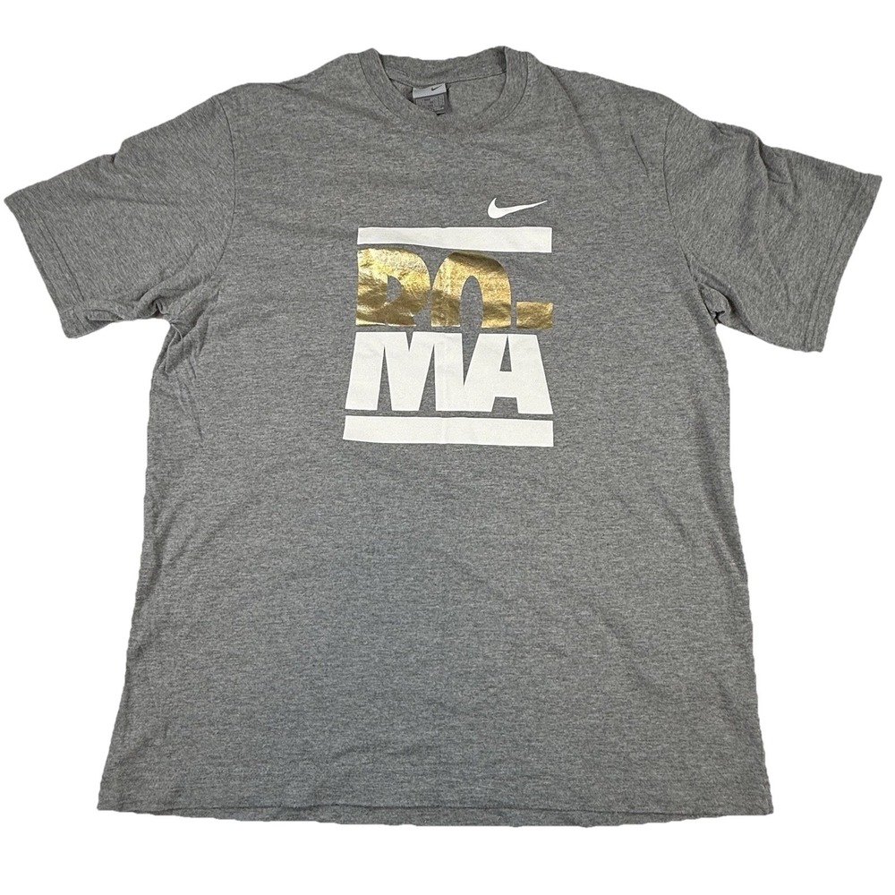 VTG Nike AS Roma Soccer Football Club Tshirt‎ Gray Mens Large Gray Tag